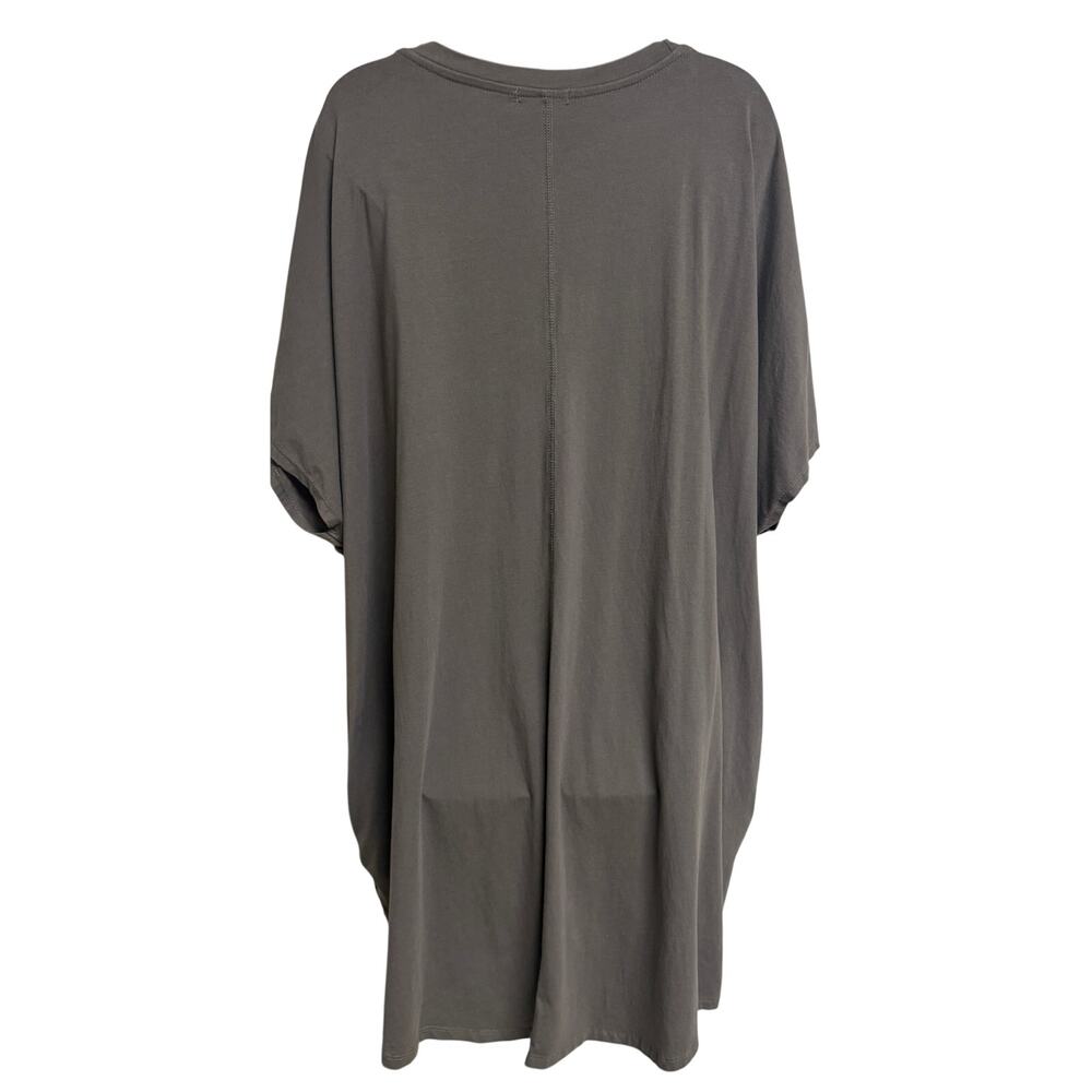 Tanoa Women Plus Tunic Dress 4XL 4X Gray Taupe Dolman Sleeve Tropical Samoan EUC - Picture 6 of 9